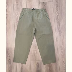 SOFIE D'HOORE Cotton Pull On Casual Pants Olive Green Ankle Size 40 Large